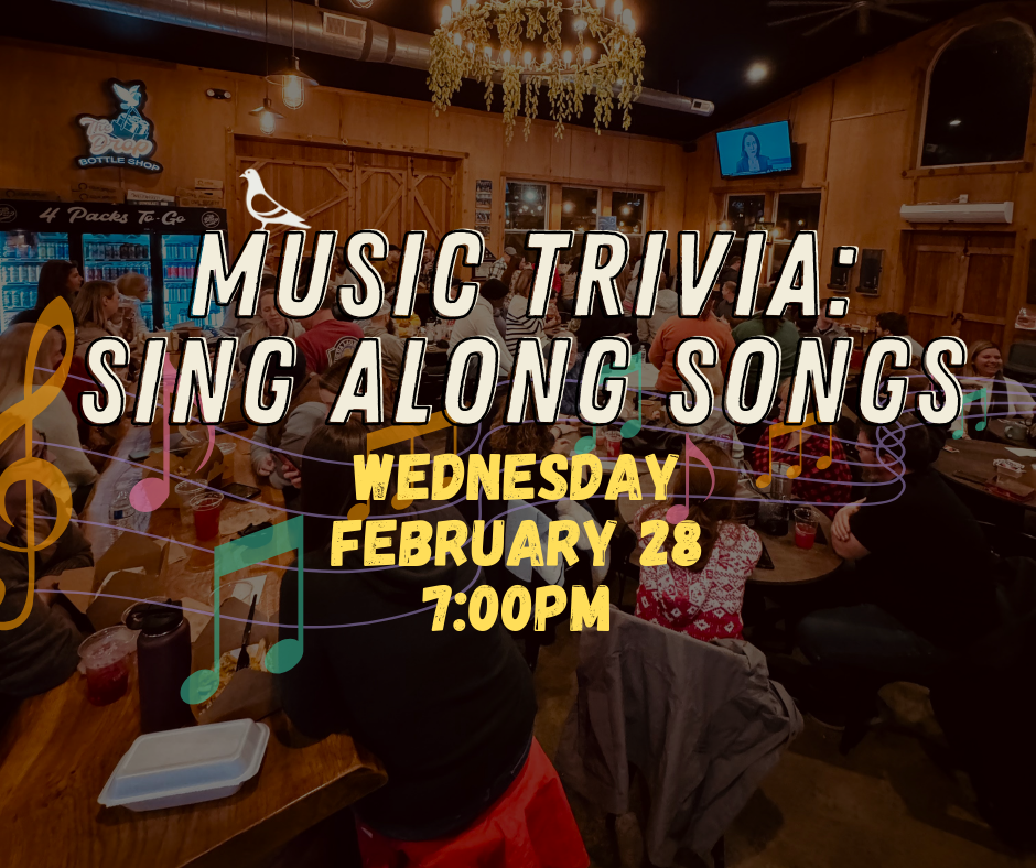 Music Trivia Sing Along Songs Eavesdrop Brewery